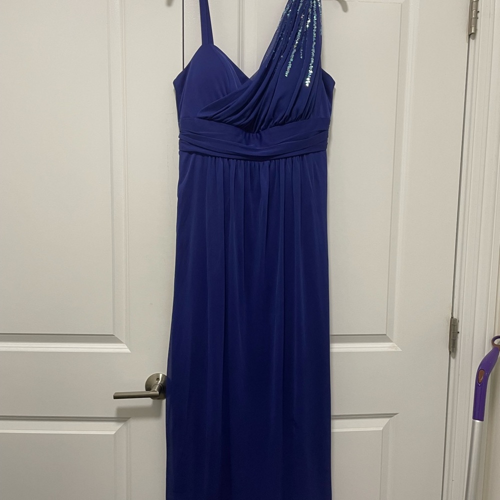 Onyx Nite One Shoulder Royal Blue Dress